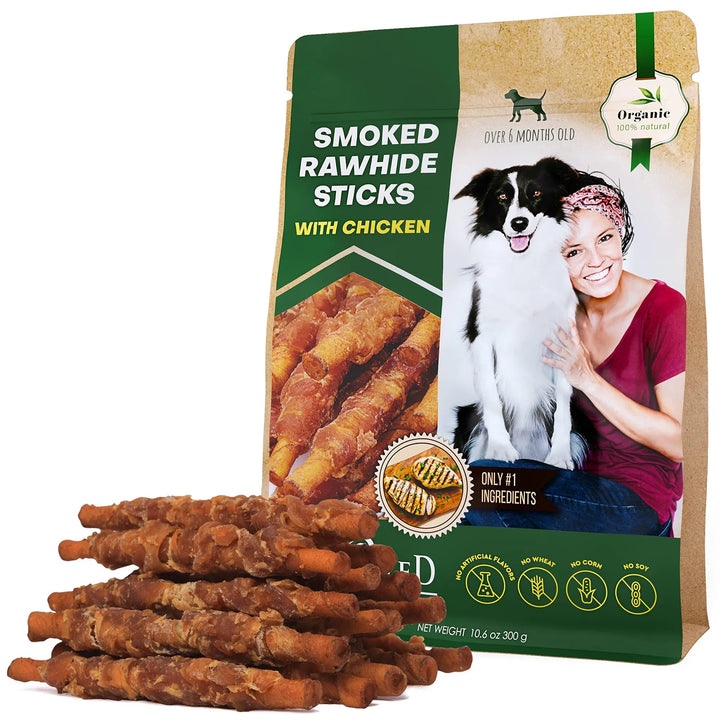 Chicken Wrapped Rawhide Chew Treats Bulk Pack