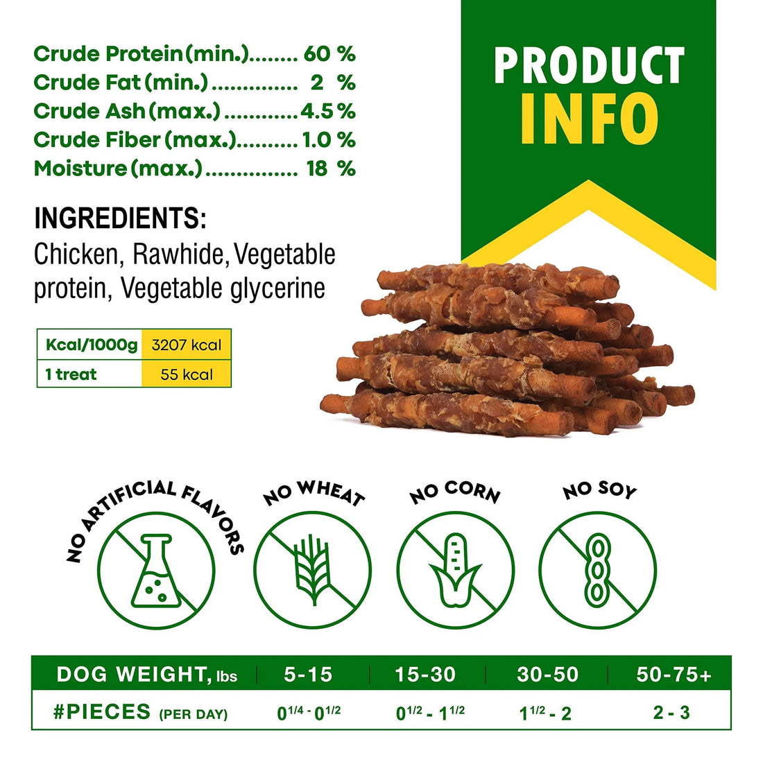 Chicken Wrapped Rawhide Chew Treats Bulk Pack