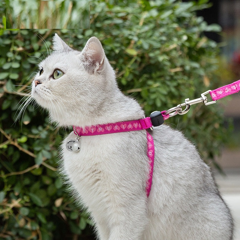 Bell Chest Strap Vest Adjustable Pet Leash Harness