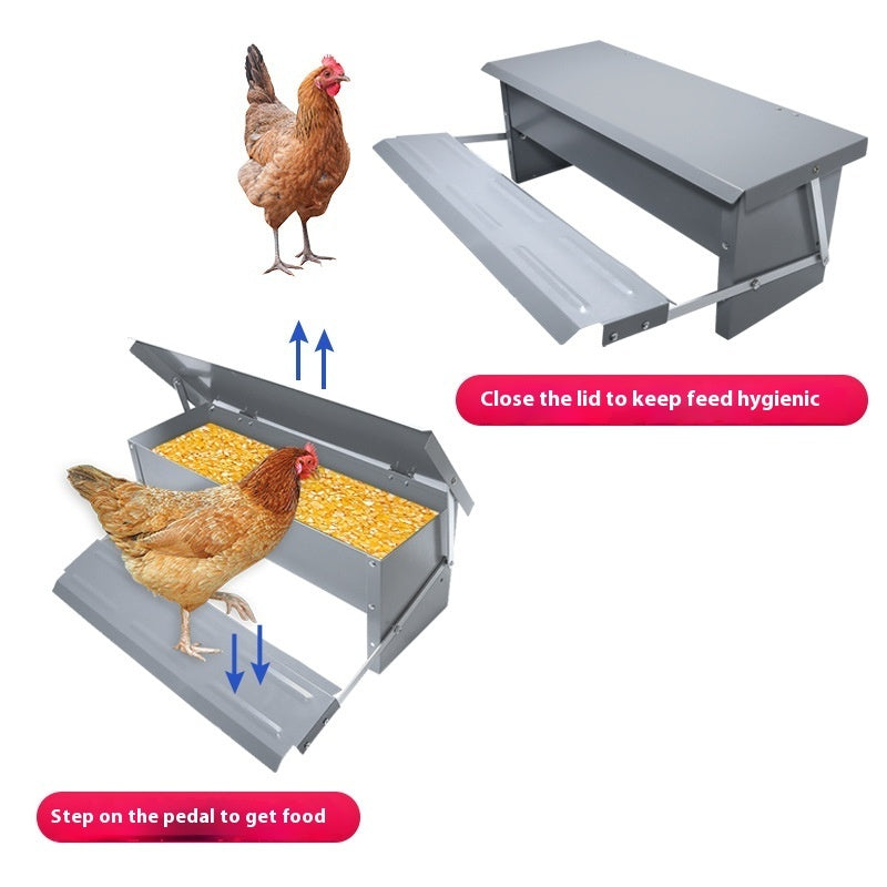 Pedal Type Automatic Poultry Feeder Trough