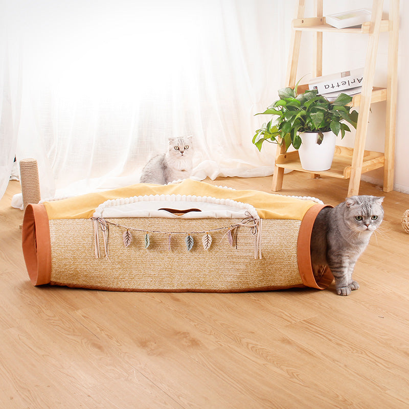 Pet Tunnel Hole Totoro Plush Interactive Play Toy
