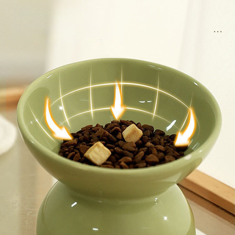 Ceramic Pet Feeding Bowl Cervical Spine Protection Design